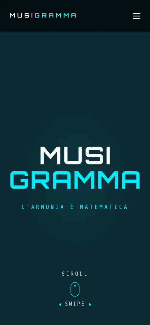 La home di Musigramma dal telefono.